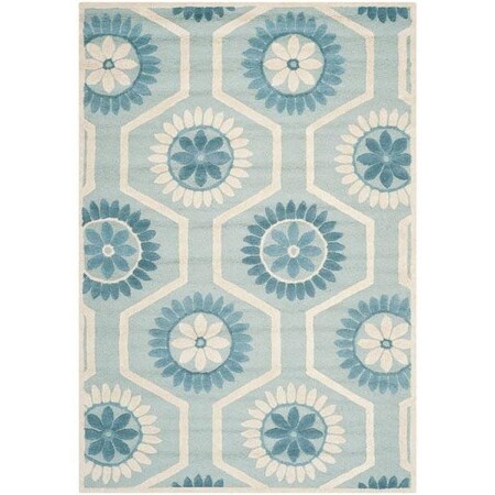 Safavieh Cambridge Hand Tufted Accent Rug- Blue - Ivory- 2 x 3 ft. CAM715B-2